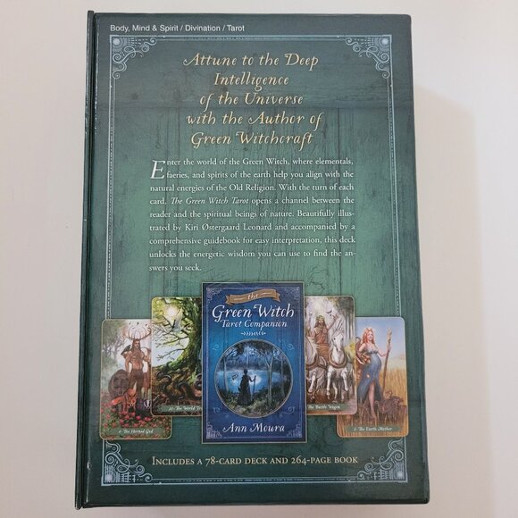 The Green Witch Tarot 78 Card Deck & Guide Book Box Set Ann Moura Kiri Leonard - Picture 3 of 4